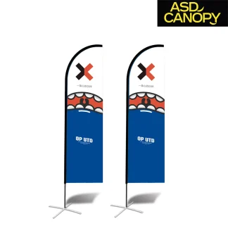 ASD  CANOPY Custom Double Sided Teardrop Feather Flag Advertising 8FT/10FT/12FT (1 Flag)