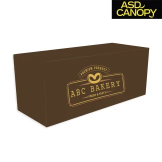 ASDCANOPY Custom Personalized Table Cover with Business Logo Text 4FT/6FT/8FT